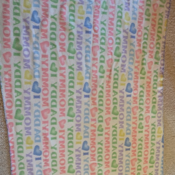 I Love Mom & Dad Blanket 36" by 57" Fleece - Picture 2 of 2